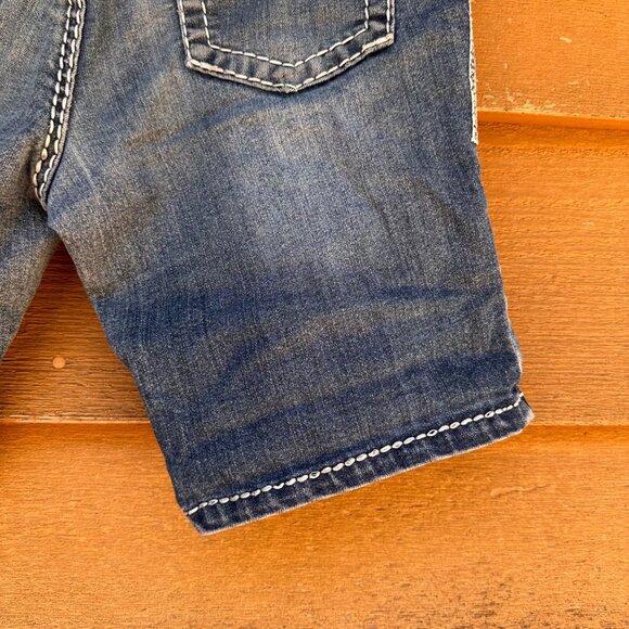 Girls Cherokee Denim Shorts L 10/12 With Rhinestone Back Pockets Adjustable Wais - Picture 11 of 13